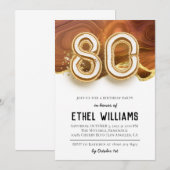 第80回バースデーパーティーへの招待 招待状 (正面/裏面)