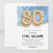 第80回バースデーパーティーへの招待 招待状 (正面/裏面)