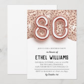 第80回バースデーパーティーへの招待 招待状 (正面/裏面)