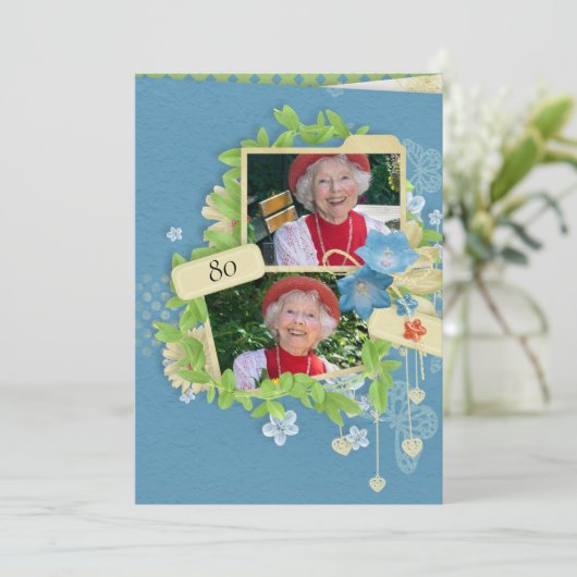 第80回バースデーパーティーへの招待 招待状 (スタンド正面)