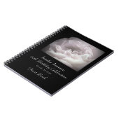 第80回バースデーパーティーゲストブックピンク淡い色のローズ ノートブック (左側)