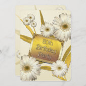 第80回バースデーパーティーデイジー 招待状 (正面/裏面)