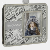 第80回バースデーパーティーパーソナライズされたギフト シルバープレートフレームオーナメント (右)