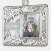 第80回バースデーパーティーパーソナライズされたギフト シルバープレートフレームオーナメント (左)