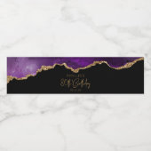 第80回バースデーパーティーパープル金ゴールドアゲート ペットボトルラベル (シングルラベル)