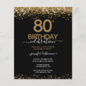 第80回バースデーパーティー予算招待状 (正面)