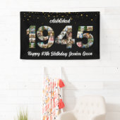 第80回バースデーパーティー写真コラージュ設立1945 横断幕 (インサイチュ)