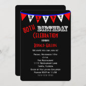 第80回バースデーパーティー招待団 招待状 (正面/裏面)