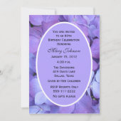 第80回バースデーパーティー招待紫陽花 招待状 (正面)