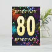 第80回バースデーパーティー招待花火大会 招待状 (スタンド正面)