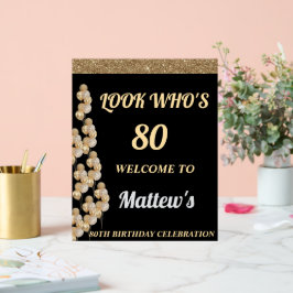 第80回バースデーパーティー歓迎サイン男性へ アクリルサイン