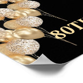 第80回バースデーパーティー歓迎サイン男性へ ポスター (角)