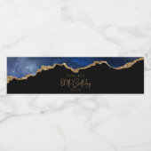 第80回バースデーパーティー海軍ブルー金ゴールドアゲート ペットボトルラベル (シングルラベル)