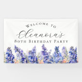 第80回バースデーパーティー7月誕生フラワーウェルカム 横断幕 (横)