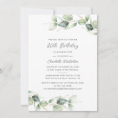 第80回バースデーパーティーEucalyptus植物学 招待状 (正面)