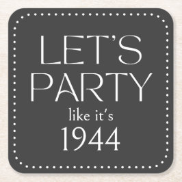 第80回パーティーパーティーのコースター スクエアペーパーコースター