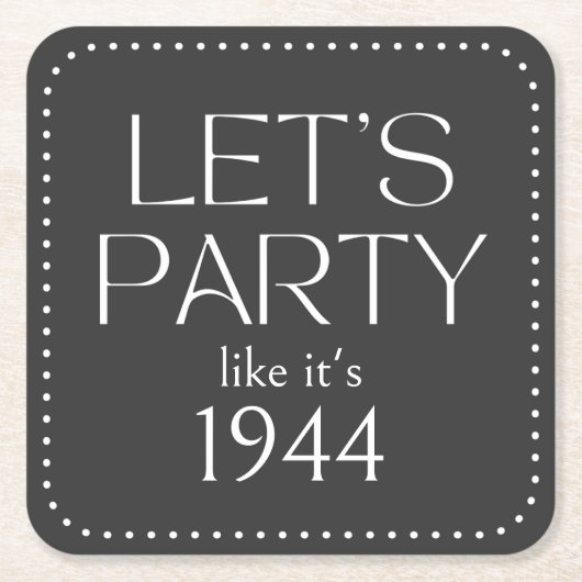 第80回パーティーパーティーのコースター スクエアペーパーコースター (正面)