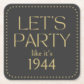 第80回パーティーパーティーのコースター スクエアペーパーコースター (正面)