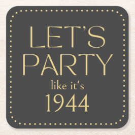 第80回パーティーパーティーのコースター スクエアペーパーコースター