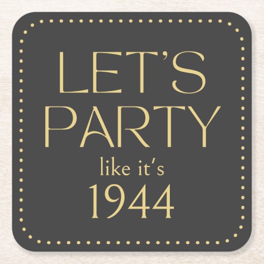 第80回パーティーパーティーのコースター スクエアペーパーコースター (正面)