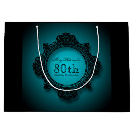 第80回ビットデイお祝いパーソナライズされた抱き枕 ラージペーパーバッグ