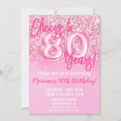 第80回ピンクグリッター誕生会 招待状 (正面)
