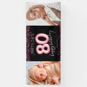 第80回ブラックピンクハッピーバースデーフォトバナー 横断幕 (縦)