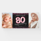 第80回ブラックピンクハッピーバースデーフォトバナー 横断幕 (横)