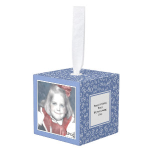 第80回写真保管 – 青/白ナンバパターン キューブオーナメント