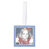 第80回写真保管 – 青/白ナンバパターン キューブオーナメント (正面)