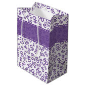 第80回紫/白の乱数パターン ミディアムペーパーバッグ (裏面アングル)
