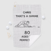 第80回誕生日おもしろいゴルファーパーソナライズされた名ゴルフ ゴルフタオル (インサイチュ)