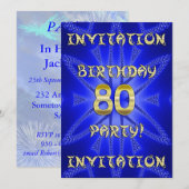 第80回誕生日パーティーの招待状 招待状 (正面/裏面)