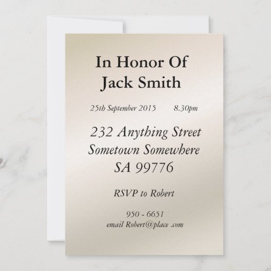 第80回誕生日パーティーへの招待 招待状 (裏面)