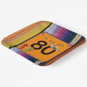 第80回誕生日パーティーメキシコデザイン ペーパープレート (傾斜あり)