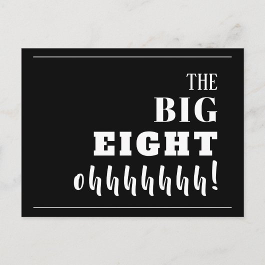 第80回誕生日パーティー招待状 ポストカード (正面)