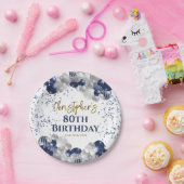 第80回誕生日パーティー海軍バルーン ペーパープレート (パーティー)