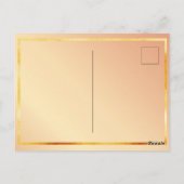 第80回誕生日パーティー金ゴールド ポストカード (裏面)