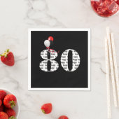 第80回誕生日パーティー風船 スタンダードカクテルナプキン (インサイチュ)