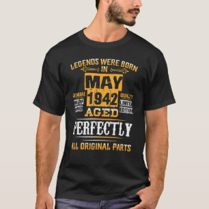 第80回誕生日レジェンド生まれ1942年5月80年 Tシャツ