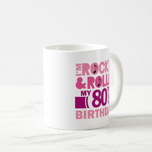 第80女性のための誕生日プレゼントのアイディア コーヒーマグカップ (正面右)