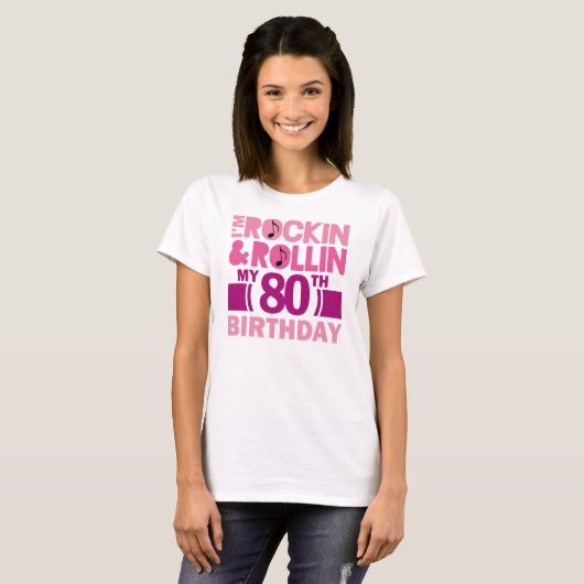 第80女性のための誕生日プレゼントのアイディア Tシャツ (正面フル)