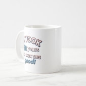 第80年の誕生日のデザイン コーヒーマグカップ (正面左)