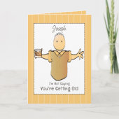 第80期男性おもしろい漫画誕生日 カード (正面)