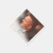 第80期男性誕生日シンプル写エレガント真 スタンダードカクテルナプキン (角)