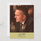 第80期男性誕生日フォトシンプル金ゴールド 招待状 (裏面)