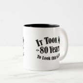 第80私によいこれを見るために80の80年かかりました ツートーンマグカップ (正面右)