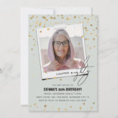 第80章おもしろいモダン写真80誕生日 招待状 (正面)