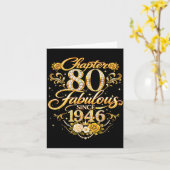 第80章 1946年以来素晴らしい 花柄 80歳の誕生日 カード (黄色い花)