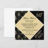 第80第89誕生日の招待状 招待状 (正面/裏面)